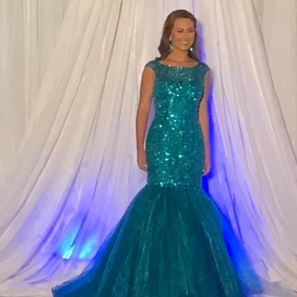 Green Sherri Hill Mermaid Gown